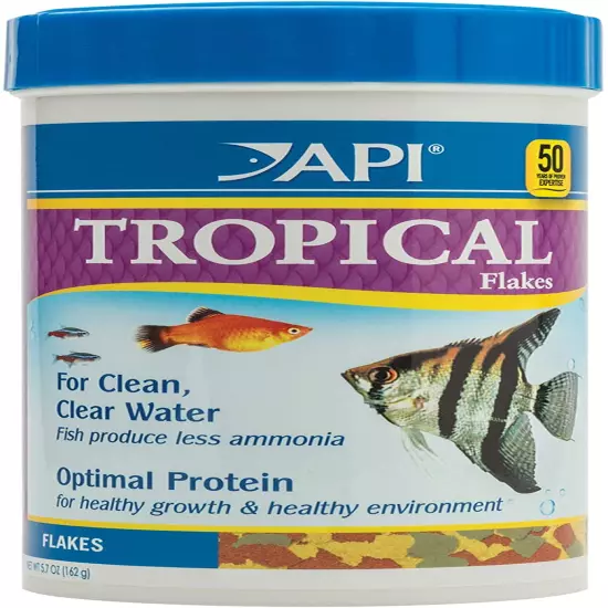 TROPICAL FLAKES Fish Food 5.7 oz Aquarium Tropical Nutrient-Rich Balanced Diet