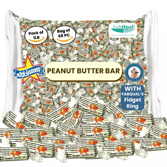 Atkinson Peanut Butter Candy Bundle 1 LB - Bars & Logs - Classic Flavor