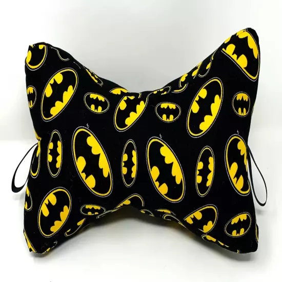 Batman Print Relaxing Neck And Head Support Pillow Made in USA 100% Cotton New