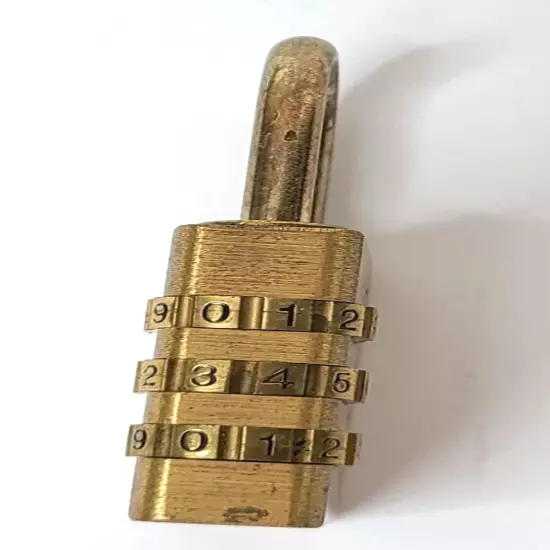 Padlock 3 dial resettable combination brass master lock