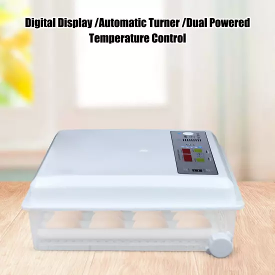 For Hatching Chicken Farm Egg Incubator 64 Eggs Fully Digital Automatic Hatcher