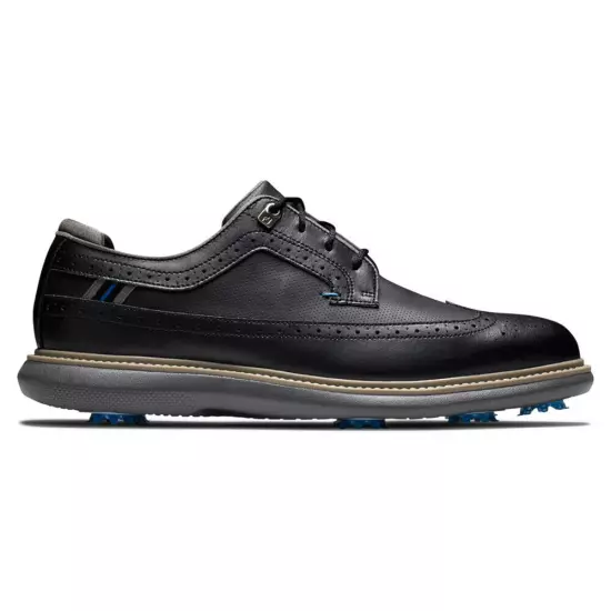 NEW Men's FootJoy Traditions Golf Shoes 57913 Black / Blue / Grey-Pick Size!