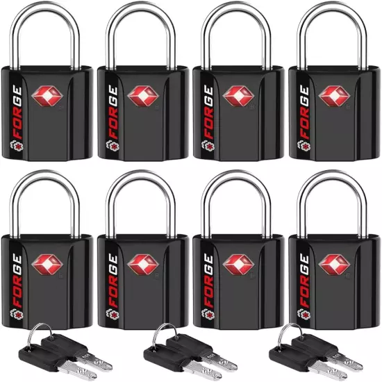 TSA Approved Luggage Locks, Ultra-Secure Dimple Key Travel Locks with Zinc Alloy