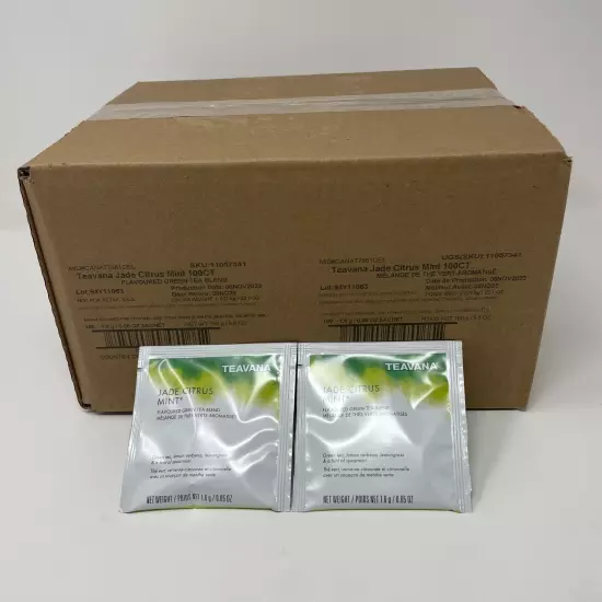 Starbucks TEAVANA Jade Citrus Mint Green Tea 100 Teabags with FREE SHIPPING