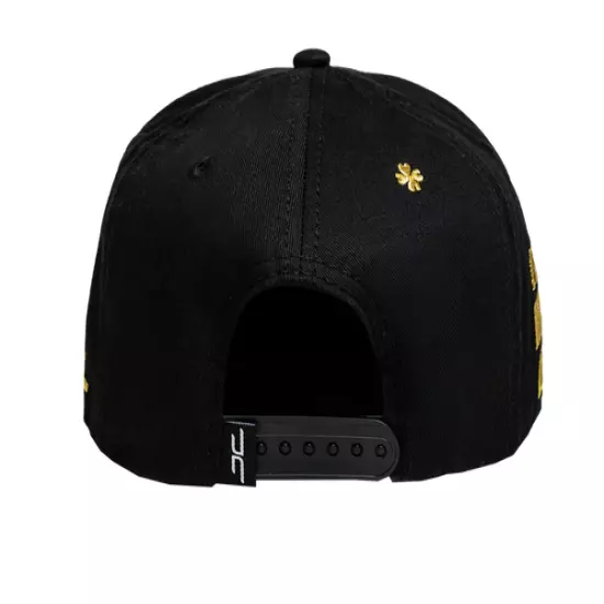 JC HATS SNAPBACK TREBOL BLACK GOLD 1293 BKGD