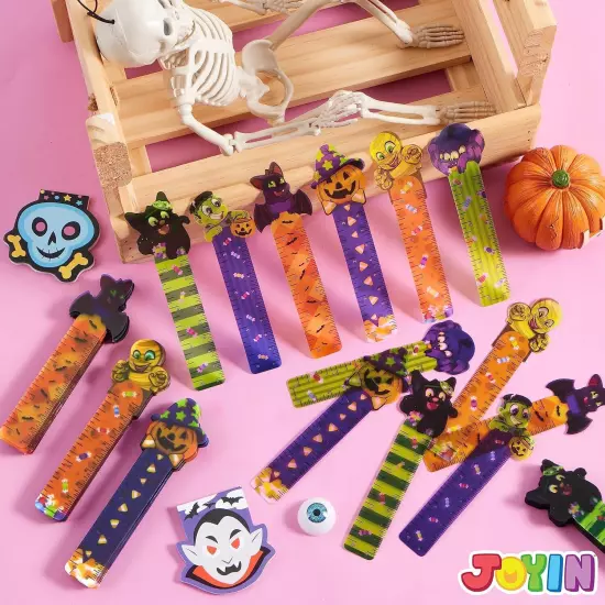 JOYIN 144 PCs Halloween Bookmark Rulers Party Favor Pack (6 Designs) Multi 