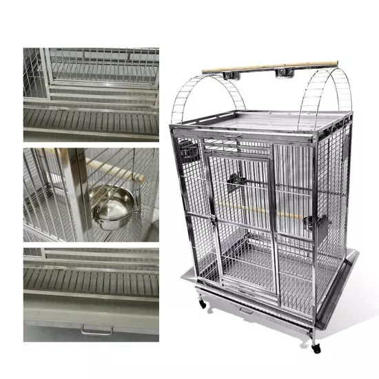 Stainless Steel SUS201 Play Top Style Bird Cage Parrot Cage Large 36"x26"x70"