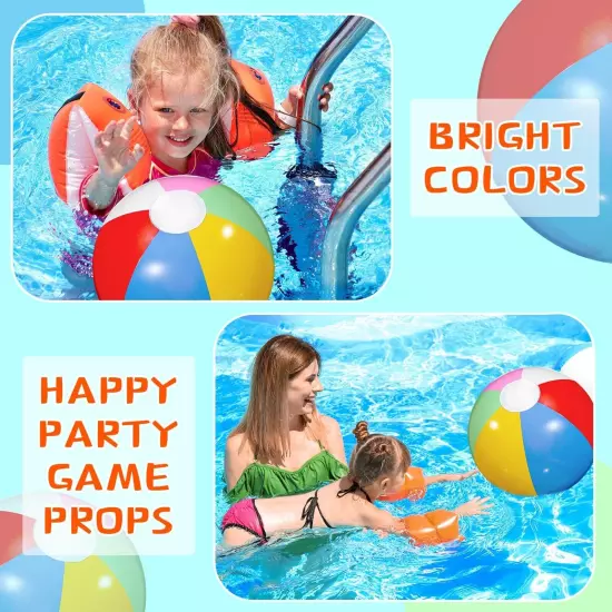 100 Pcs Pool Party Favors Include Inflatable Beach Ball, Pool Party Favor Bag...