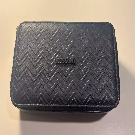 NWOT Missoni Exclusive Delta One Travel Case Pouch Blue Wave Zipper Ltd Edition