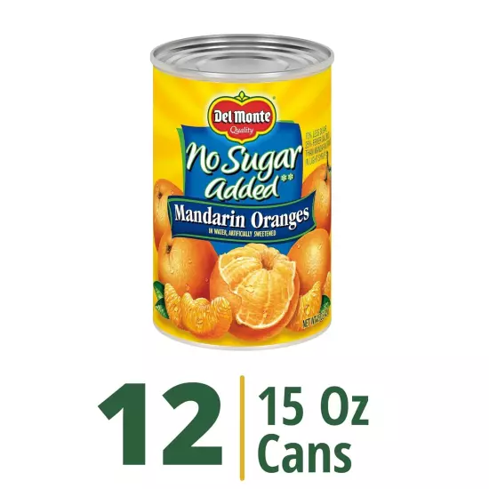 Canned Mandarin Oranges No Sugar Added (15-Ounce, Pack of 12)