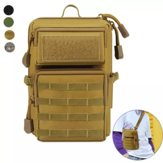 Tactical Molle Shoulder Bag Phone EDC Pouch Accessory Bag for Outdoor Hunting