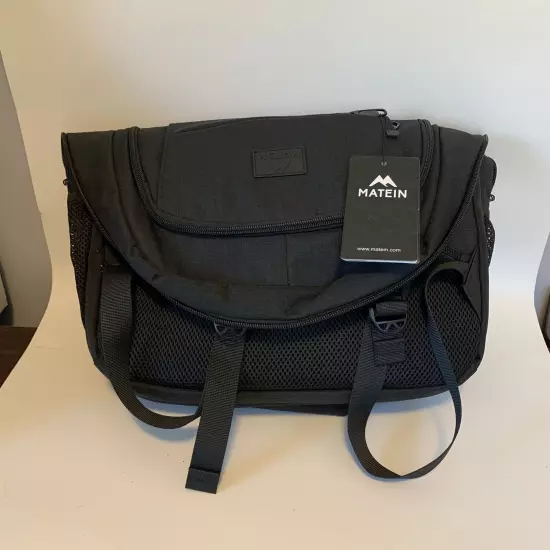 Matein Travel Laptop Backpack Computer Bag Black Many Pockets 5 Zippers New