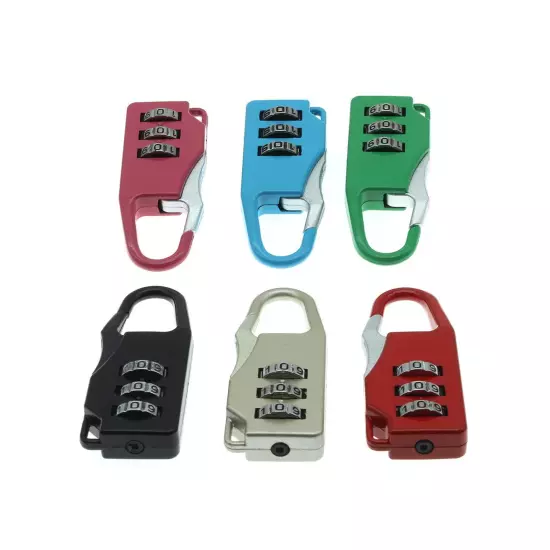 6 Pcs Luggage Combination Locks Padlock Zinc Alloy Small Safe Combination Pad...