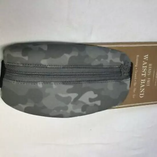 OAK AND REED WAIST BAND FANNY PACK HANDS FREE GRAY CAMOFLAGE NIP