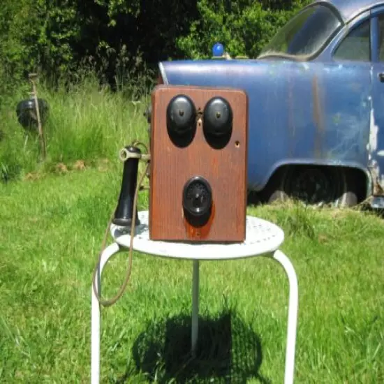  quick access hidden gun safe disguised as antique phone