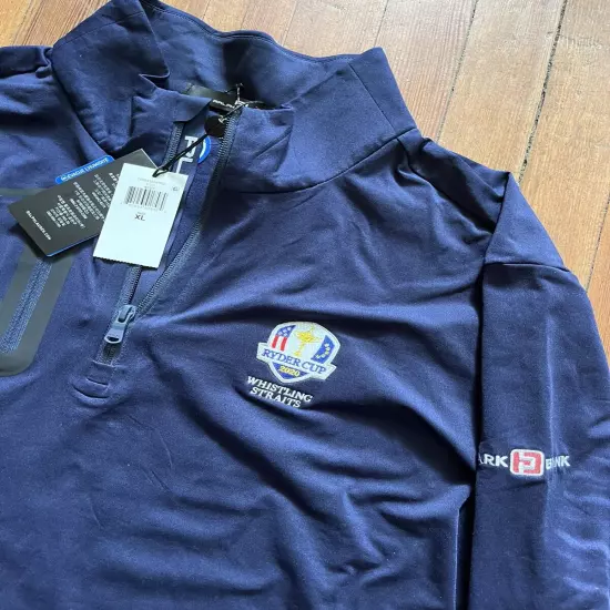 RLX Ralph Lauren Golf Pullover Men’s XL Blue Zip Performance Ryder Cup USA 2020