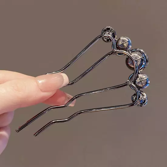 U Shaped Hairpin Pearl Style Hair Stick Hair Pin Hair Fork Stick Pins Women NEW