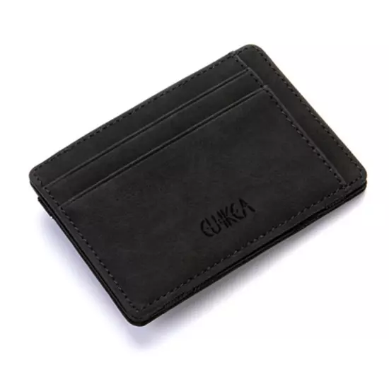 Slim Wallet Magic Credit Card Holder Coin Bag Money Clip Billfold Faux Leather H