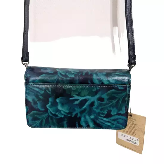 Patricia Nash Bella Leather Crossbody Bag Purse-Deep Blue Sea-NWT-$159.95