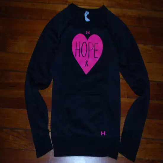 Women's Under Armour Pink "HOPE" Breast Cancer ColdGear Sweatshirt (Medium) 