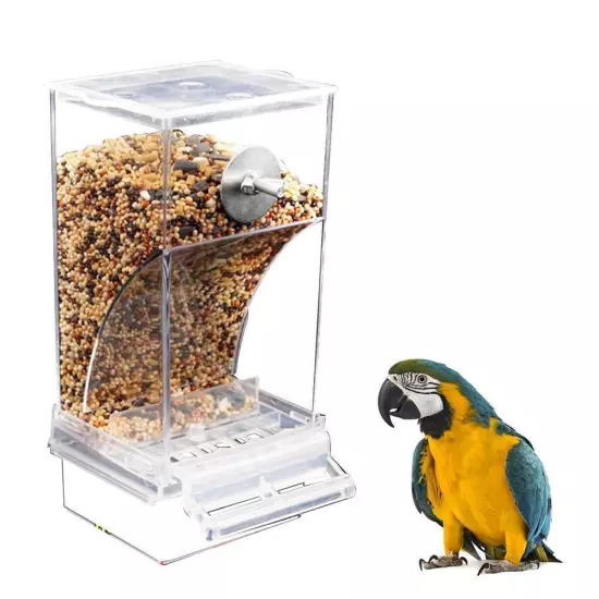 No Mess Bird Feeders Automatic Parrot Feeder Drinker Supply % Container Pet X9W8