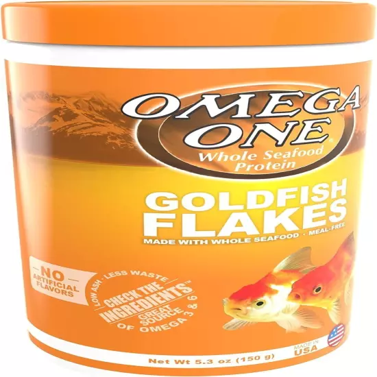 Omega One Goldfish Flakes, 5.3 oz.