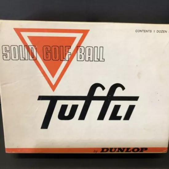 TUFFLI Dunlop Solid golf Box 1 Dozen Balls 1 2 3 4 Vintage Rare New