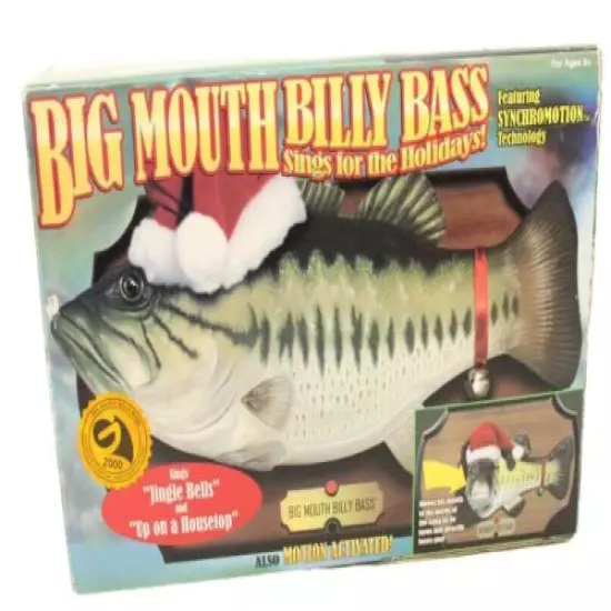 Big Mouth Billy Bass '1999 - Sings for The Holidays - Motion Activated - NIB