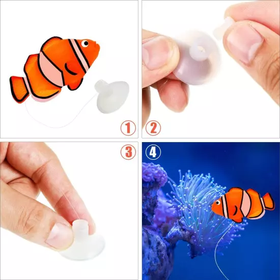 Weewooday 7 Pieces Artificial Glowing Fish 5 Styles Colorful Fake Fish... 