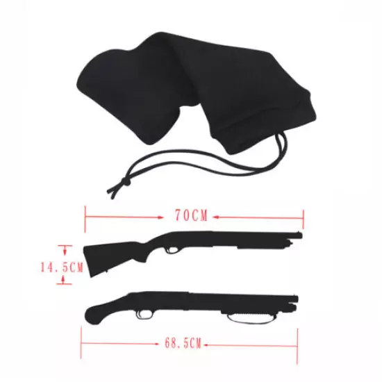 Tourbon Black Gun Sock Silicone Treated Tactical Shotgun Sleeve Soft Cover