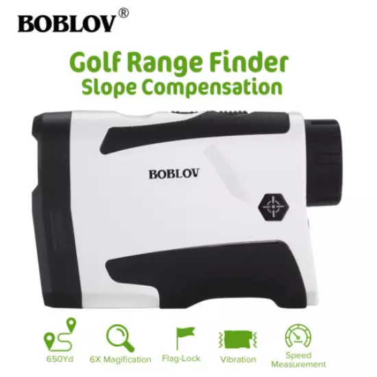 BOBLOV LF600AG 6X Golf Range Finder Scope With Slope Compensation USB Charging