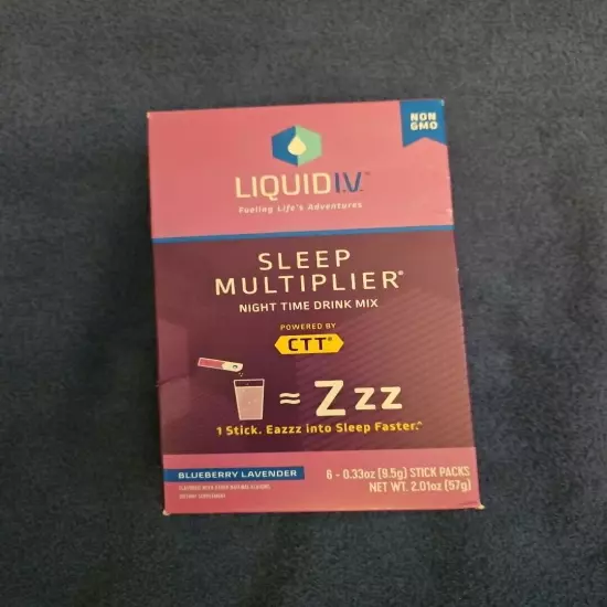 Liquid I.V. Hydration Electrolyte Powder Packet Drink Mix, Blueberry Lavender