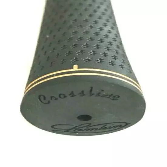 1 NEW Lamkin CROSSLINE BLACK w/ GOLD Logo Golf Grip -from CUSTOM PGA TOUR DEPT