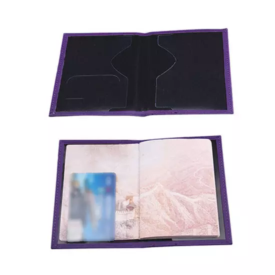 PU Leather Passport Cover Case Travel ID Card Ticket Passport Holder Protector