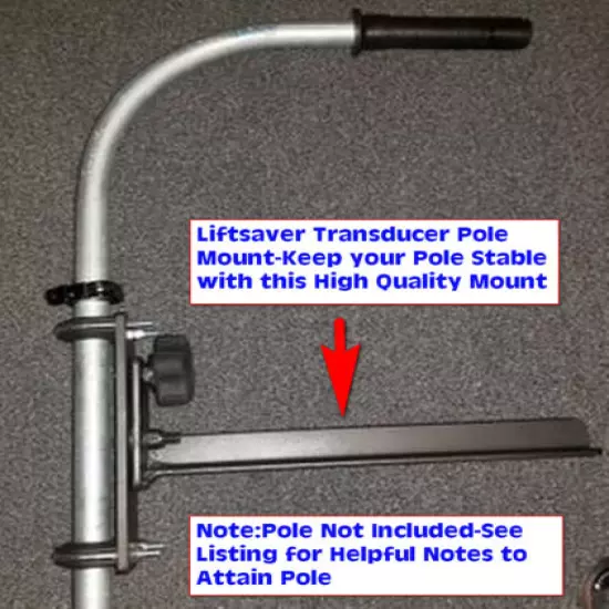 LiftSaver Transducer Pole Mount for Garmin Livescope & others-KEEP TPOLE STABLE