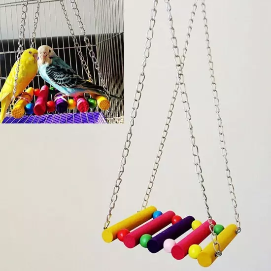 ® 5Pcs Pet Parrot Parakeet Budgie Cockatiel Cage Hammock Swing Toy Hanging Toy (