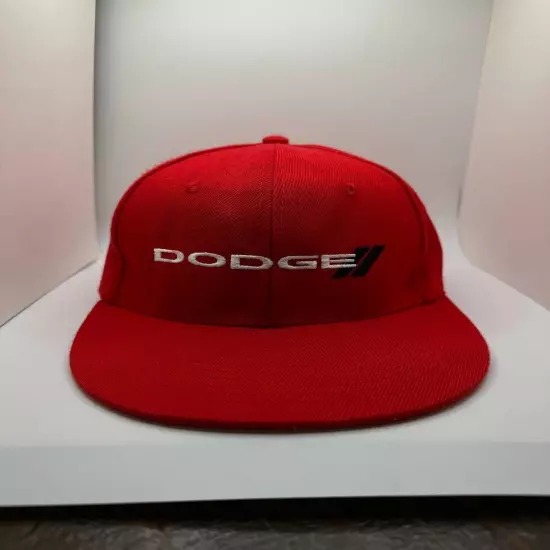 Red Dodge Lettering and Logo Snap Back Hat Unbranded Great Condition