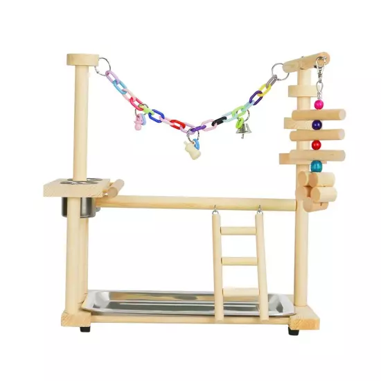 Parrots Bird Playground Birdcage Playstand Play Gym Parakeet Playpen Ladder w...