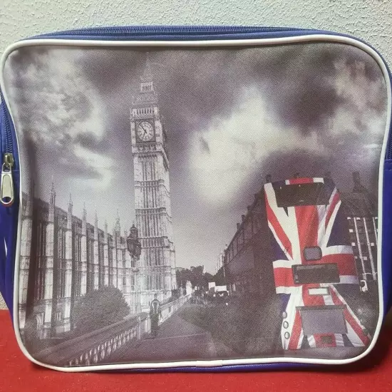 ENGLAND UNION JACK BIG BEN LONDON BOOK BAG SATCHEL CASE Flag