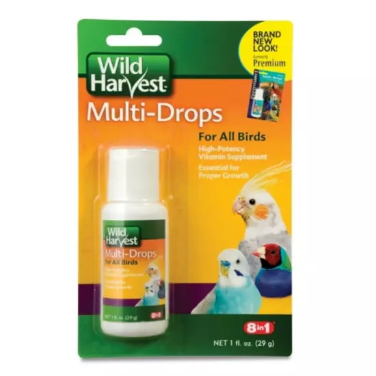 Wild Harvest Multi-Drops for All Birds 1 Ounce, High-Potency Vitamin (4 pack)