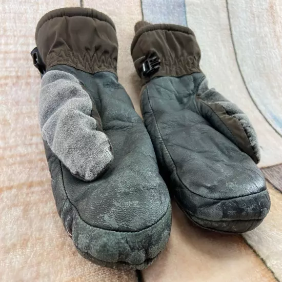 The North Face HyVent Fleece Lined Snow Ski Mittens Womens Size X-Small XS Brown