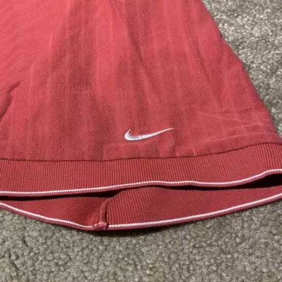 Vintage 2000s Nike Golf Dri Fit Light Red Embroidered Collared Shirt size XL