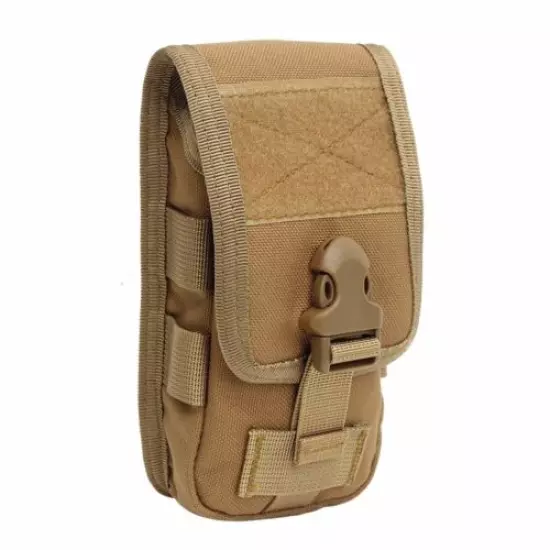 Tactical Molle Phone Pouch Holder Case Belt Clip Waist Bag Pack Double Layer