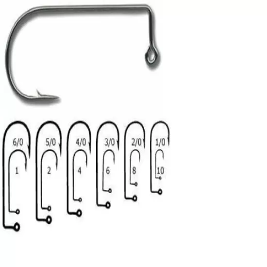 100 Mustad 32746BLN 5/0 ULTRA POINT 90 degree Jig Hooks Premium Black Nickel