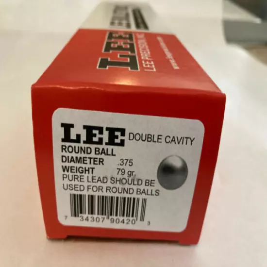 LEE 90420 2-CAVITY ROUND BALL MOLD .375 DIAMETER 79 GRAIN (INSURED SHIP)