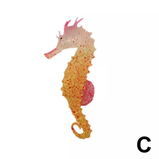 Floating jelly Seahorse Glow Effect Aquarium Fish Tank Ornament Decoration~ I3S9