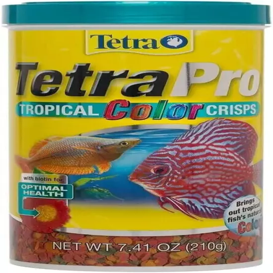 Tetra Pro Tropical Color Crisps Fish Food W/Natural Color Enhancers 7.41 Oz 2/26