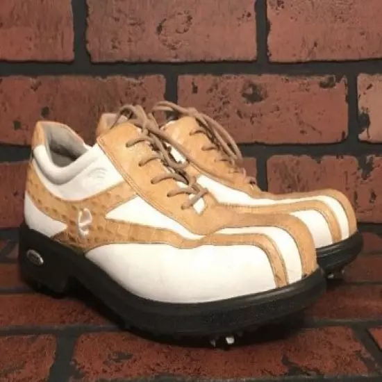 Ecco Hydromax Women's White/Tan Golf Shoes Size 39 US 8-8.5