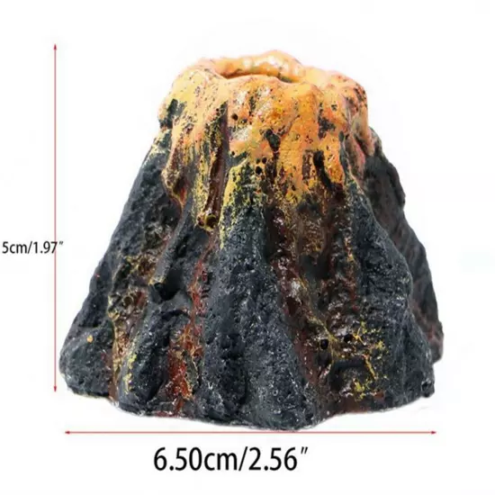 Exquisite Aquarium Water Tank Volcano Eruption Decorative Volcano Model