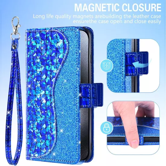 Phone Case for iPhone 15 Pro Max 6.7 inch Wallet Cover with Screen Protector